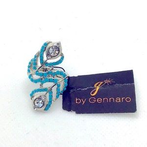 G by Gennaro Turquoise Crystal and Rhinestone Ring
